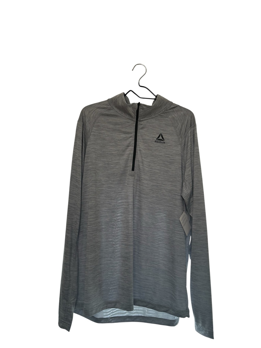 New With Tags Men’s Reebok Performance Quarter Zip Pullover XL Gray